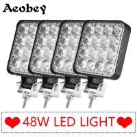 【CW】 Aeobey Car Bar Worklight 48W Offroad Tractor Headlight for Truck SUV 12V 24V