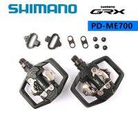 SHIMANO GRX PD ME700 SPD แป้นเหยียบแบบปรับได้เสถียรสำหรับจักรยานจักรยานเสือภูเขา MTB Enduro สีดำพร้อมพื้นผิวกว้าง11สปีด