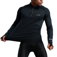 Men Long Sleeve Sport Shirt Sports Jersey Tops Lightweight Running Gym Fitness Workout Activewear Zip Pullover Quick Dry