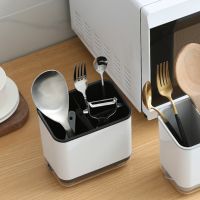 Chopstick Spoon Storage Holder Kitchen Tableware Box Plastic Cutlery Drainer Shelf Organizer Kitchen Tableware Storage Holder