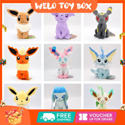 Birthday Toys Cute Cartoon Plush Doll Eevee Anime Game Character Plushies For Kids Gifts Fans Collection