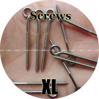 (New Version) Size XL 100 Screws, Stainless Steel, Closed Eye, Plug Hardware, Jerk Baits, Lure Making, Fishing