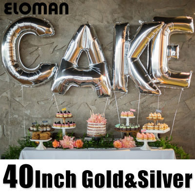 40inch 1PCS Gold Silver Foil letter Balloons for Wedding decorate super big balloons for children birthday party Decoration