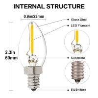 E14หลอดไฟตู้เย็น Led 0.5W 1W หลอดไฟ Led ประหยัดพลังงาน Led Ses Led Pygmy สกรูเล็ก E14โคมไฟเครื่องใช้ไฟฟ้าสำหรับตู้แช่แข็ง/ฮูดดูดควัน