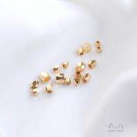 ¥☎แพคเกจทองแดง14 K ของส่วนทองตัดมุมลูกปัดเพชรหกเหลี่ยม KIm กำไล DIy ลูกปัดทุกเครื่องประดับอัญมณีลูกปัด-Z1