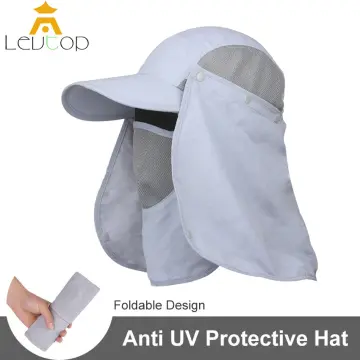 Unisex Outdoor Sun Protection Sun Hat with Neck Flap Foldable Removable  Anti-UV Fishing Hat Face Neck Protection Climbing Hats