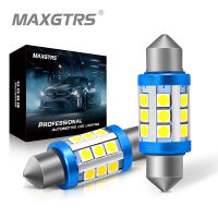 MAXGTRS 2x 12V 24V Festoon C5W C10W 3030 Chip Bulb Canbus 31mm/36mm/39mm/41mm Car LED Lamp Interior Dome Reading License Plate Lights 6000K