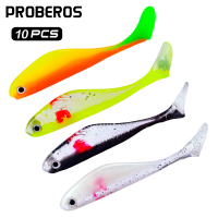 PROBEROS เหยื่อล่อตกปลา4.8กรัม/8.8ซม. 10ชิ้น,อุปกรณ์ตกปลาพลาสติกนิ่มยางซิลิโคน4สีจิ๊กเหยื่อล่อปลาอุปกรณ์ตกปลา DW6003