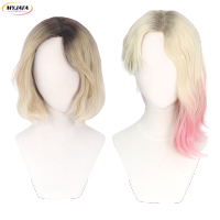 Gwen Stacy Cosplay Wig Gwendolyn Maxine Wig High Quality Black Blond Pink Ombre Heat Resistant Synthetic Hair Anime Wigs +Wigcap