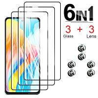 ☒ 6in1 Tempered Glass for OPPO A98 A78 A96 A95 A93 A92s A91 A77s A76 A58 A17k A17 5G Screen Protecto Camera Lens Glass Film