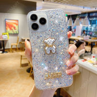 KOSLAM พราวแผ่นสะท้อนแสงหมีพนมเปญเคสโทรศัพท์สำหรับ Realme C53 C53 C55 NFC C55 C33 C35 NFC C30s C30 C21 C11 C17 C15 C11 Realme 10 4G 9 8 Pro 9i 8i Narzo 50A 50i นายก2023ดีไซน์ใหม่ TPU อ่อนปลอกโทรศัพท์มือถือในสต็อก