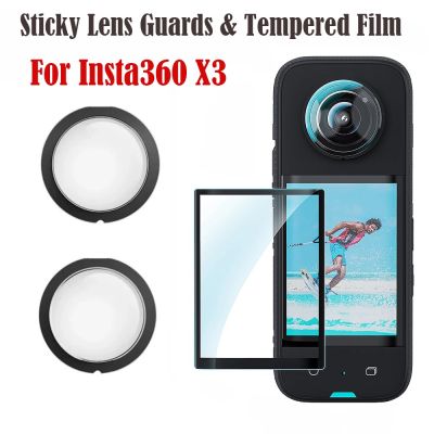สติ๊กเกอร์ป้องกันสำหรับ Insta360 X3กระจกเทมเปอร์หน้าจอฟิล์มกันรอยสำหรับ Insta 360หนึ่ง X3กล้องแอคชั่นแคมเมราปกป้องที่สำคัญ