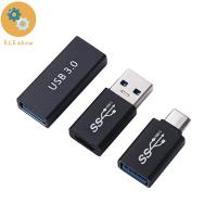 DOUBLEL แบบพกพา สากล สำหรับแท็บเล็ตโทรศัพท์ USB 3.0 ชายกับชาย ซุปเปอร์สปีด อะแดปเตอร์สายต่อ อะแดปเตอร์ Type C Type C ตัวเมียเป็น USB3.0 ตัวเมีย ตัวแปลง USB อะแดปเตอร์ชาร์จ USB-C