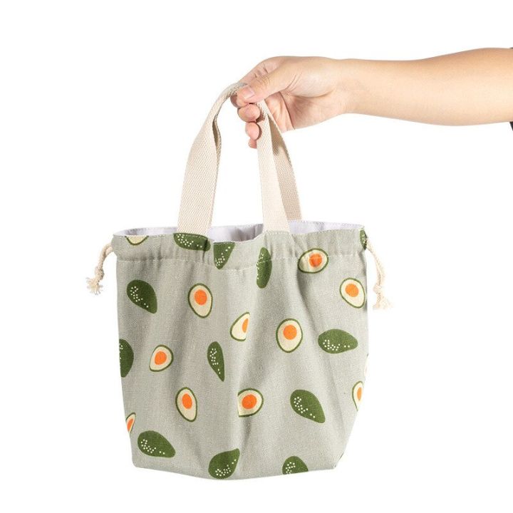 1pc-eco-avocado-pattern-drawstring-linen-bento-lunch-box-tote-bag-food-storage-package