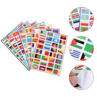 7 Sheets of Flag Stickers World Map Stickers Football Theme Party Favors Sports Theme Party Favors Country Sticker