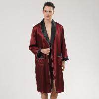 Men Satin Robe Set Loose Bathrobe Gown Long Sleeve 2PCS Sleewear Lapel Robe&amp;Shorts Male Casual Sleep Set Silky Pajamas Set