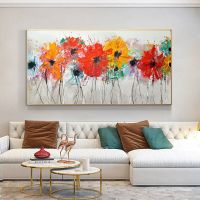 Colorful Flower Posters And Prints Abstract Oil Painting Printed On Canvas Wall Art Pictures For Living Room Sofa Home Decor Wall Décor