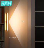 SXH LED ร่างกายมนุษย์เหนี่ยวนำสมาร์ทไร้สายแม่เหล็กไฟกลางคืนแถบแบบชาร์จครัวตู้เสื้อผ้าตู้แสงไฟในคืนแถบแสงแถบ