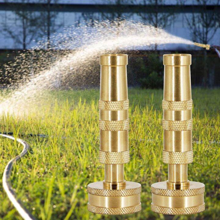 High Pressure Garden Hose Nozzle Adjustable Solid Brass Hose Nozzle