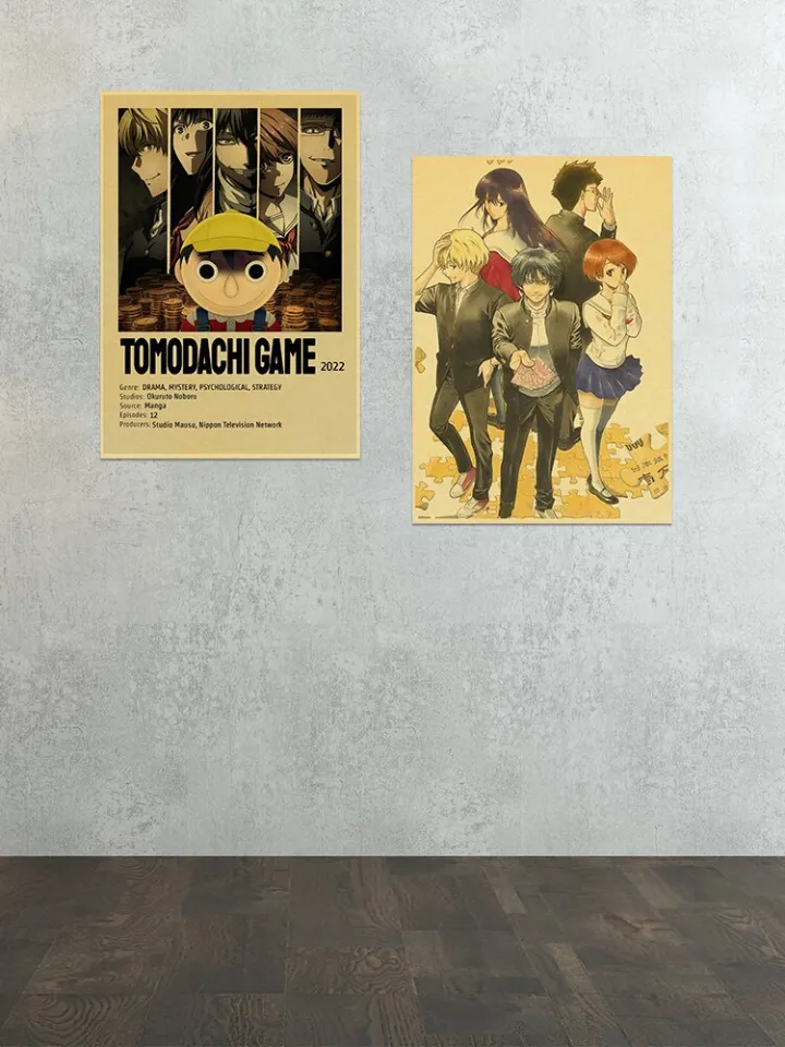 New Hot Anime Tomodachi Game Posters Quality Kraft Paper Sticker Trendy  Room Home Bar Cafe Decor Aesthetic DIY Wall Paintings