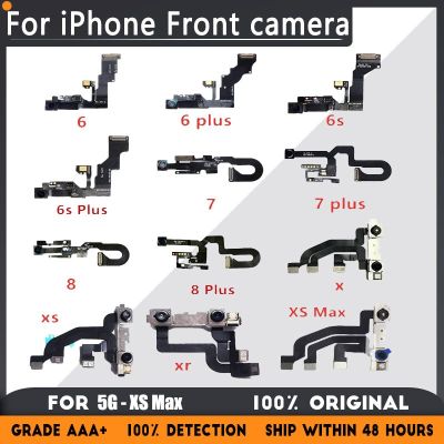 กล้องด้านหน้าขนาดเล็ก Oem สำหรับ Iphone 5S Se 5 6 6S 7 8 Plus X Xr Xs Xsmax เซนเซอร์พร็อกซิมิตีส่วนซ่อมสายเคเบิลกล้องหน้าโค้ง