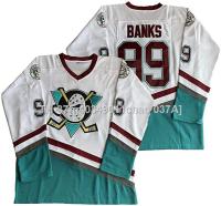 ▤✱ g40349011chao 037A JETS blue ducks ice hockey practice training jersey street shirt 99 BANKS 96 CONWAY