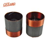 GHXAMP 25.5มม. 4Ohm เสียงเบสคอยล์ลำโพงวูฟเฟอร์ซ่อมชิ้นส่วน25แกนลวดทองแดงกลมอลูมิเนียมสีดำกำลังสูง2ชิ้น