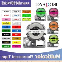 ❒⊙ IBOQVZG 12mm Fluorescent Tape SK12P SK12D SK12Y SK12G for Epson King Jim SS12KW Compatible for Epson LabelWorks LW-300 400 Label