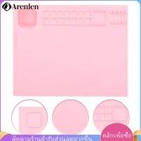 Arenlen【Hot Sale】 1 ชุดของสีพาเลทซิลิโคนสีถาดทาสีสีผสมแผ่นทาสีแผ่นสีแพลเลท