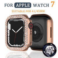 เคสสำหรับ Apple Watch เพชรชุด7 45มม. 41มม. สำหรับแอปเปิ้ลวอทช์7กันชนป้องกัน45มม. พรีเมี่ยมผู้หญิง7 WatchCase 41มม.