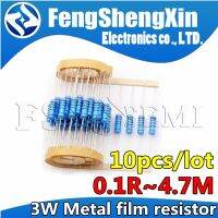 10pcs/lot 3W Metal film resistor 1% 0.1 1R~1M 2.2R 4.7R 10R 22R 47R 100R 220R 470R 1K 10K 100K 2.2 4.7 10 22 47 100 220 470 ohm