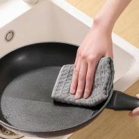 Cotton Dish Cloth Honeycomb Towel Ultra Soft Absorbent Hand Towel Wash Cloth Household Kitchen Cleaning Accessories Dish Cloth  Towels