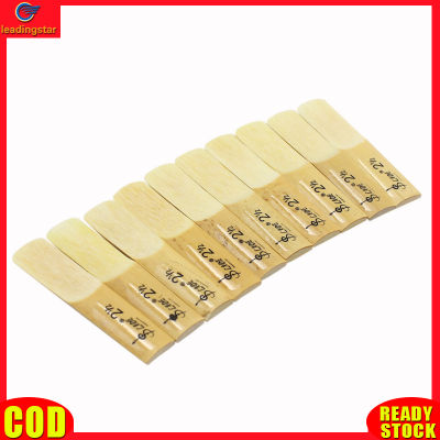 LeadingStar RC Authentic 10pcs Lade Soprano Saxophone Reeds With Transparent Storage Box Strength 2.5 Bamboo Reeds For Bb Saxophone