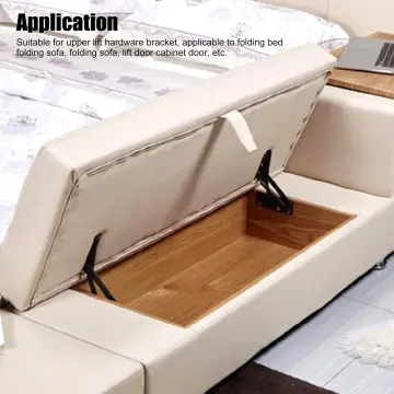 90 Degree Self-Locking Folding Hinge Sofa Bed Lift Support Cabinet
