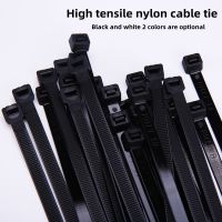 Large nylon cable tie 100 black and white strong cable tie tape holder