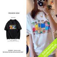 【New】พร้อมส่ง เสื้อยืดดลายการ์ตูนน่ารัก oversize เสื้อผ้าวินเทจผู้หญิง เสื้อโอเวอร์ไซส์เกาหลี คอกลมแขนสั้นไซส์ใหญ่ ฮิปฮอป