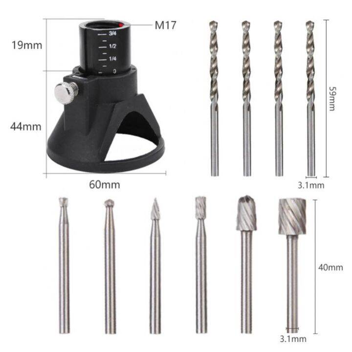 11pcs-electric-drill-engraver-grinder-rotary-locator-power-tool-accessories-with-drill-bits-for-dremel-rotary-tool-power-tool