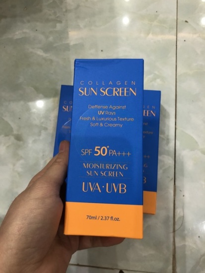 Hcmkem chống nắng 3w clinic collagen sun screen spf50+ pa+++ màu xanh - ảnh sản phẩm 7