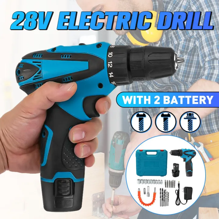 12V Electric Drill Cordless Screwdriver Lithium Battery Mini Drill