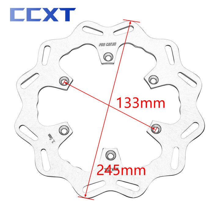 รถจักรยานยนต์-cnc-270มิลลิเมตร245มิลลิเมตรด้านหน้าด้านหลังดิสก์เบรกโรเตอร์ดิสก์สำหรับ-yamaha-yz-wr-125-250f-400f-426f-450-f-250fx-125x-450fx