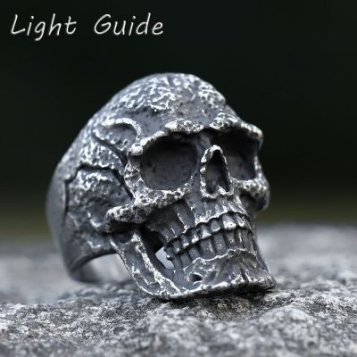 2022 NEW Men 39;s 316L stainless steel rings Retro skull Ring For Men Heavy Punk Calvarium hip hop Jewelry Gifts Dropshipping