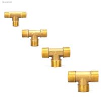 ☈ஐ Copper 1/8 1/4 3/8 1/2 3/4 1 BSP Male Thread Tee Type 3 Way Brass Pipe Fitting Adapter Coupler Connector For Water