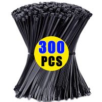 【YD】 300/100Pcs Plastic Cable Ties Detachable Self-locking Cord Straps Fastening Reusable Wire Office