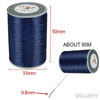 【YD】 1Roll 90M 0.8mm Round Waxed Thread Cord Wax Coated Strings for Necklace Rope Bead Jewelry Making Leather Sewing