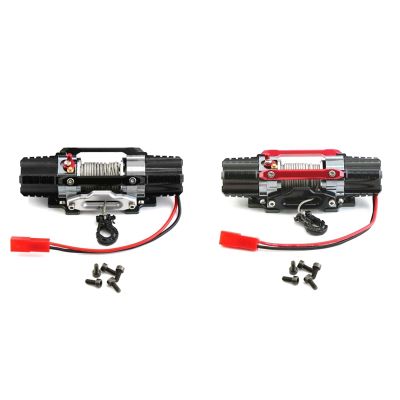 Dual Motor Metal Simulated Winch for 1/8 1/10 RC Crawler Car Axial SCX10 TRX4 D90 KM2 Upgrade Parts