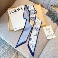 ★New★ Original design Chinese style silk scarf headband womens high-end light luxury scarf ponytail bow bag strap