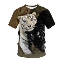 New2023 2023ขายดี! ใหม่ Cool Tiger 3D พิมพ์เสื้อยืดแฟชั่นผู้ชายผู้หญิงสัตว์ personiaty streetwear TEE Tops