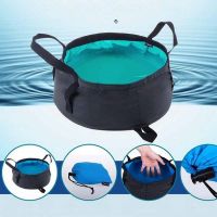 1pc 8.5L Folding Buckets Multifuntion Outdoor Camping Fishing Bucket Portable Water Pot Camping Travel Collapsible Storage Bags