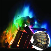 1/3/5 Pcs Mystical Colorful Fire Flames Powder Bonfire Sachets Pyrotechnics Mystical Trick Outdoor Camping Hiking Survival Tools