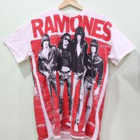 เสื้อวง ramones ลายโอเวอร์ปริ้น สไตล์วินเทจ สกรีนทั้งตัว ผ้านอก เสื้อOVP เสื้อโอเวอร์ไซส์ เสื้อวงดนตรีต่างประเทศ เสื้อวงร๊อค